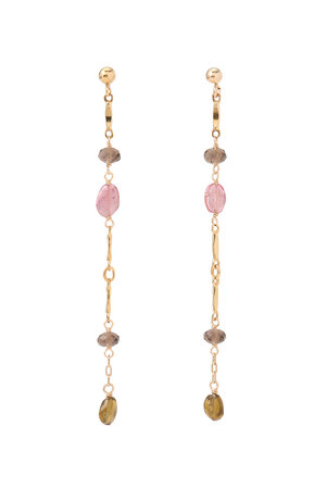 ナチュラリ ジュエリ/NATURALI JEWELRYのBOHO ラインピアス トルマリン MIX(150100/150101)