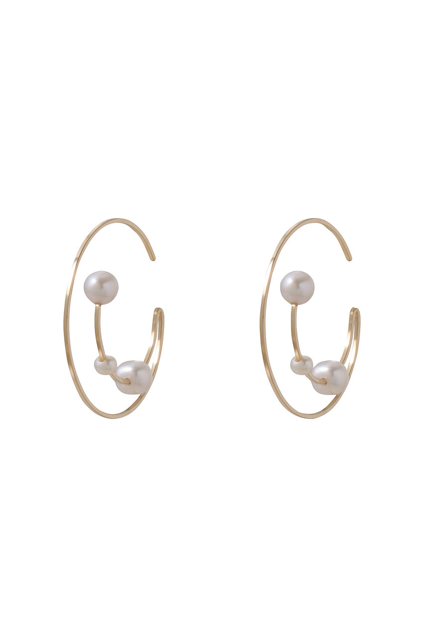 NATURALI JEWELRY アークハーフフープピアス (パール, F) ナチュラリ ジュエリ ELLE SHOP NATURALI JEWELRY アークハーフフープピアス (パール, F) ナチュラリ ジュエリ ELLE SHOP