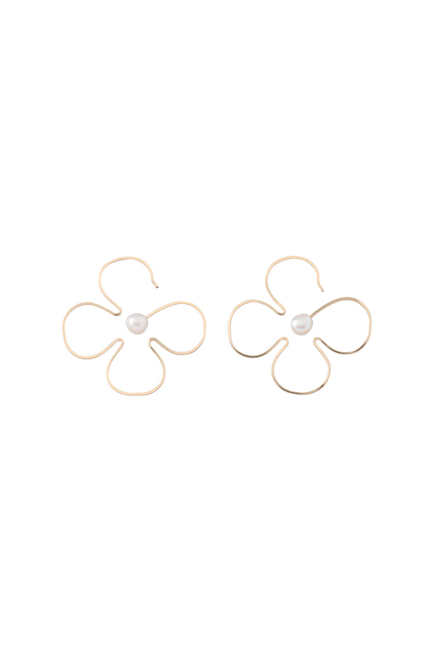 NATURALI JEWELRY 【ELLE SHOP限定】ブルーミングフラワーフープピアス (パール, F) ナチュラリ ジュエリ ELLE SHOP NATURALI JEWELRY 【ELLE SHOP限定】ブルーミングフラワーフープピアス (パール, F) ナチュラリ ジュエリ ELLE SHOP