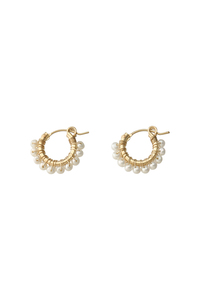 NATURALI JEWELRY(ナチュラリ ジュエリ)｜パール巻フープイヤリング S