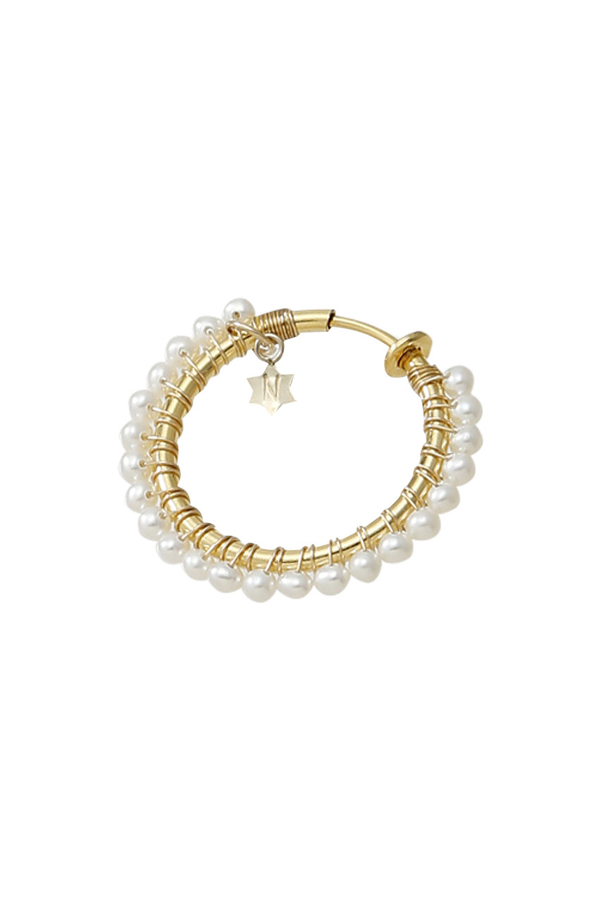 NATURALI JEWELRY(ナチュラリ ジュエリ)｜パール巻フープイヤリング M
