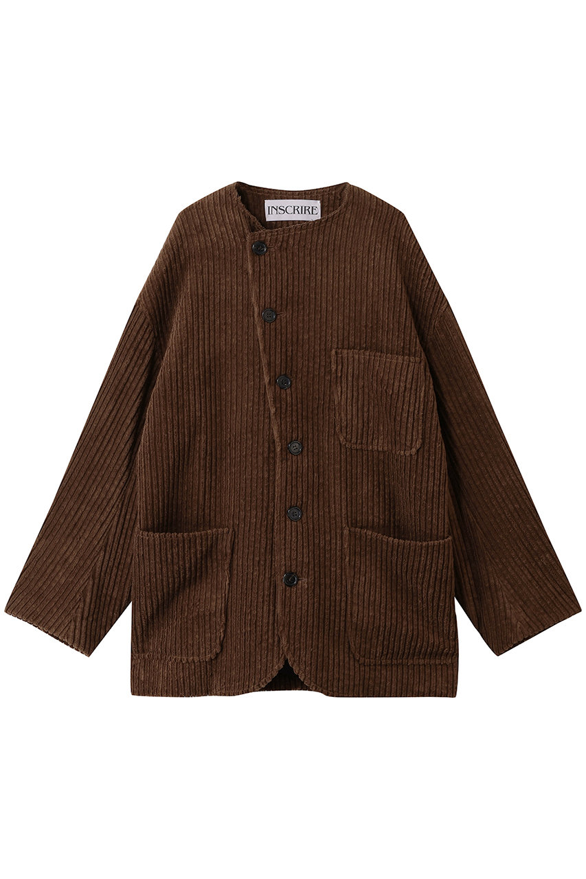 INSCRIRE コーデュロイ カラーレス ジャケット (ブラウン, 1) アンスクリア ELLE SHOP