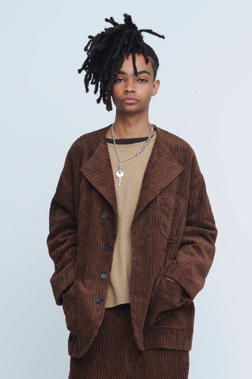 INSCRIRE レザーエルボーパッチコーデュロイジャケット 23AW 42