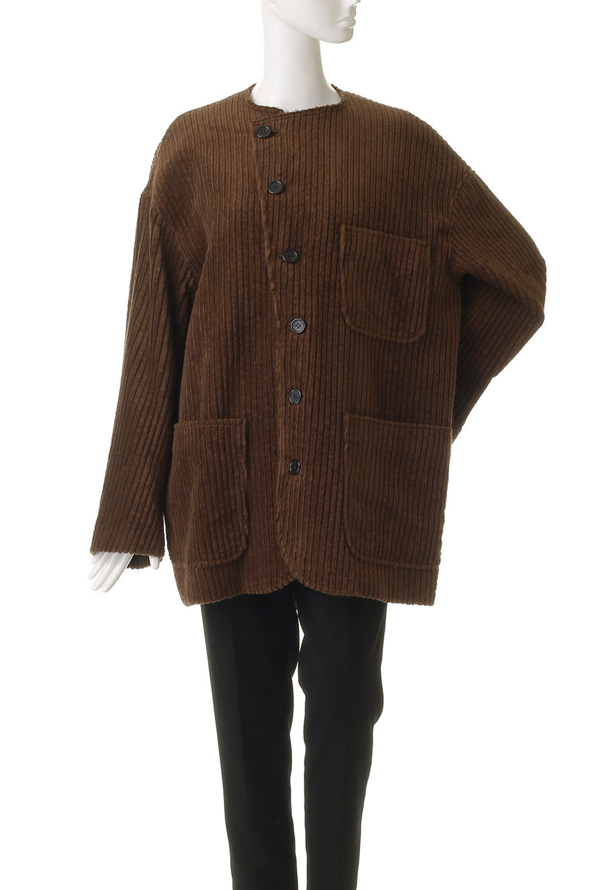 INSCRIRE アンスクリア　ブラウン　MEDIUM INSCRIRE(アンスクリア)｜コーデュロイ カラーレス ジャケット