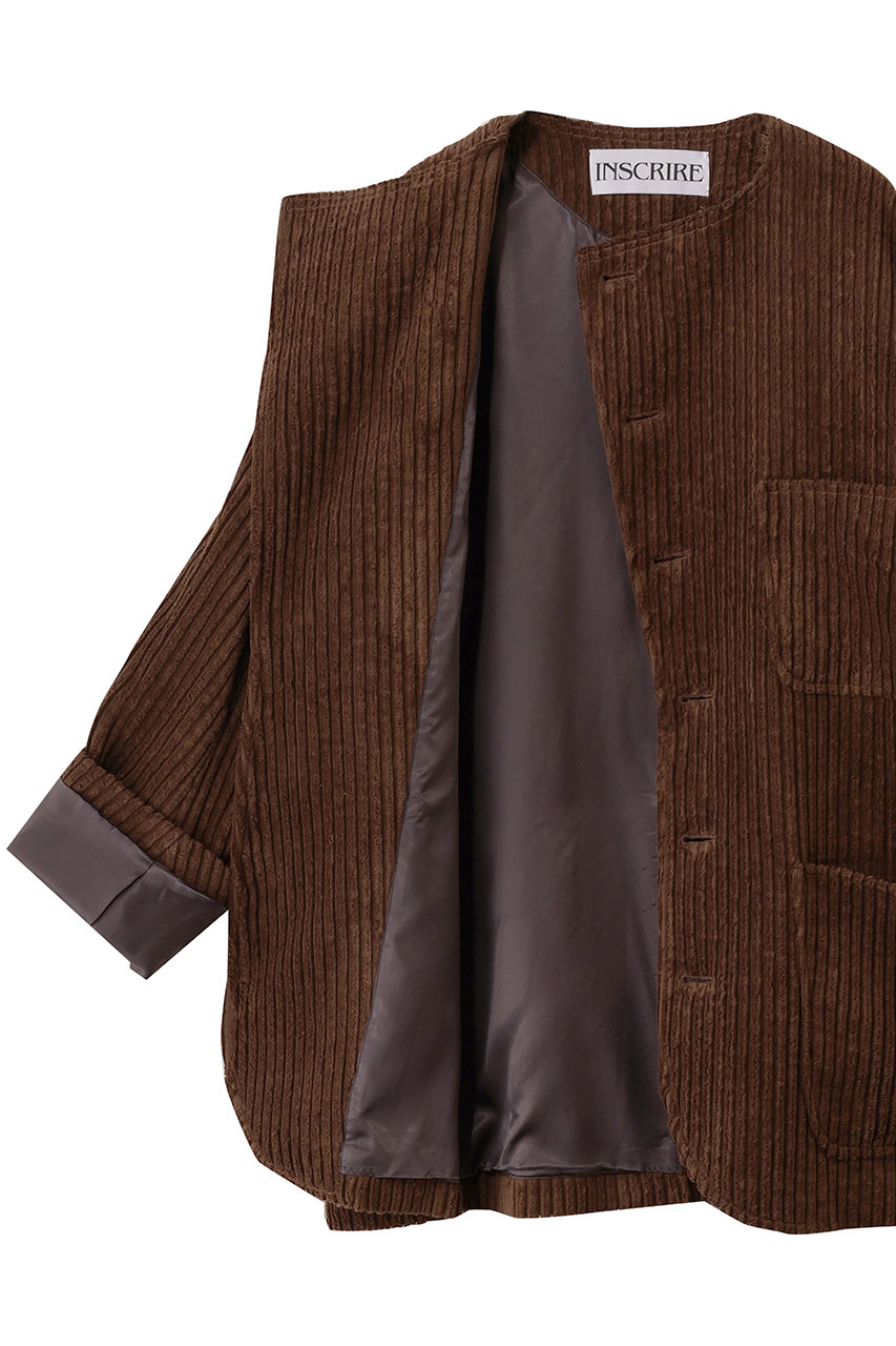 INSCRIRE(アンスクリア)｜コーデュロイ カラーレス ジャケット
