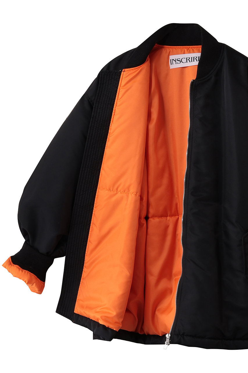 INSCRIRE(アンスクリア)｜MA-1 ハーフジャケット/ブラック の通販