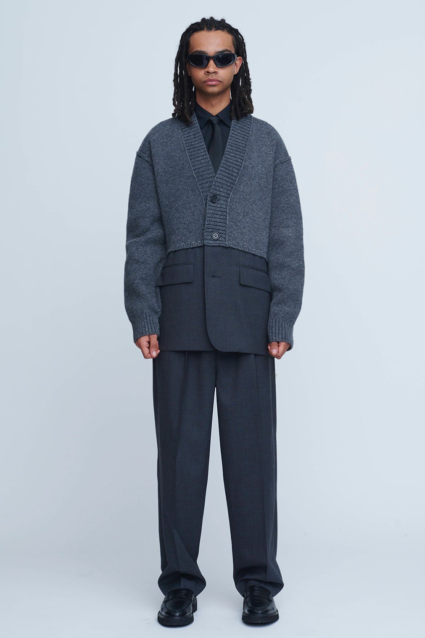 アンスクリア　inscrire INSCRIRE(アンスクリア)｜Hybrid ジャケット/グレー×チャコール の通販