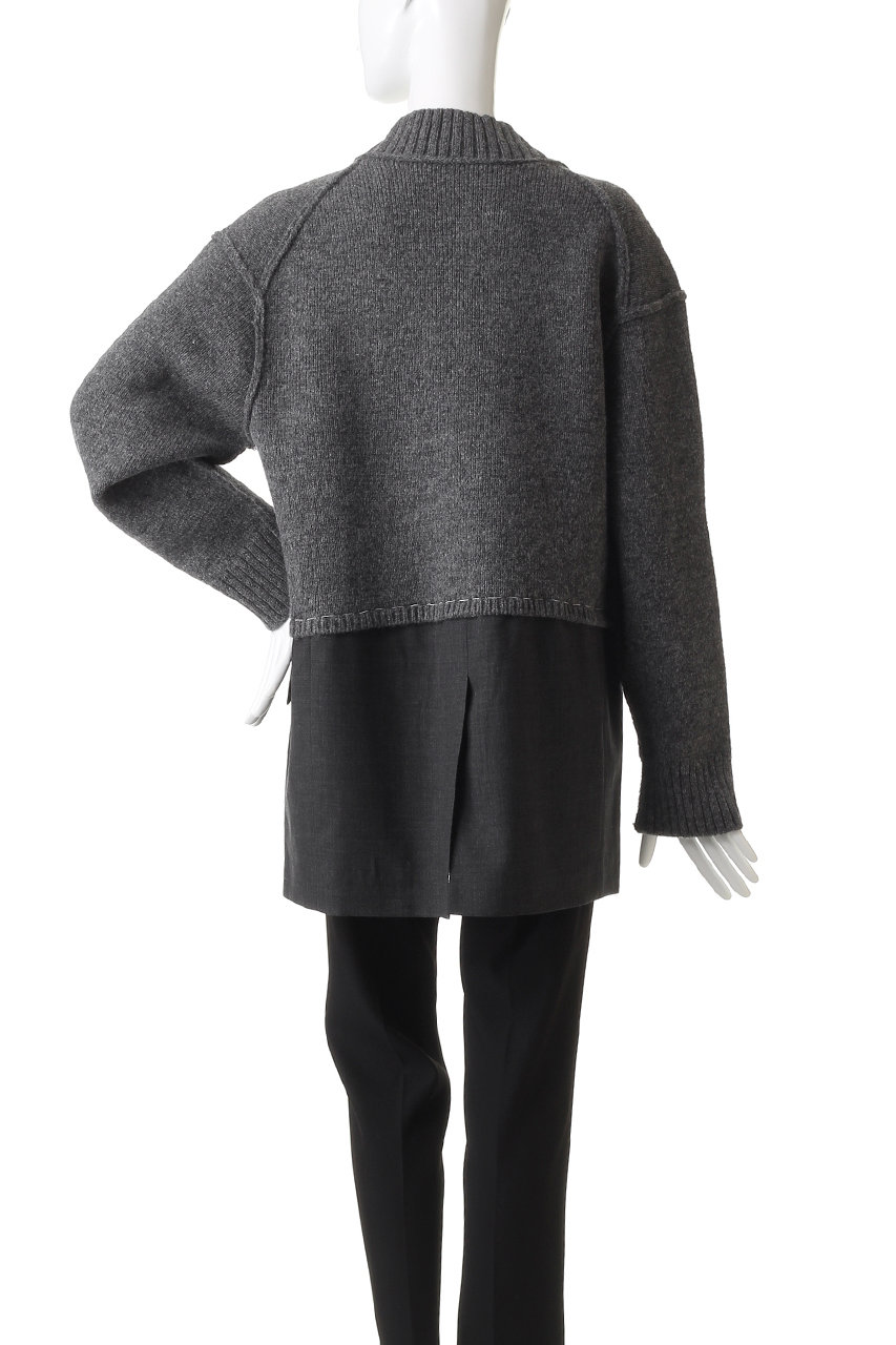 INSCRIRE(アンスクリア)｜Hybrid ジャケット/グレー×チャコール の通販