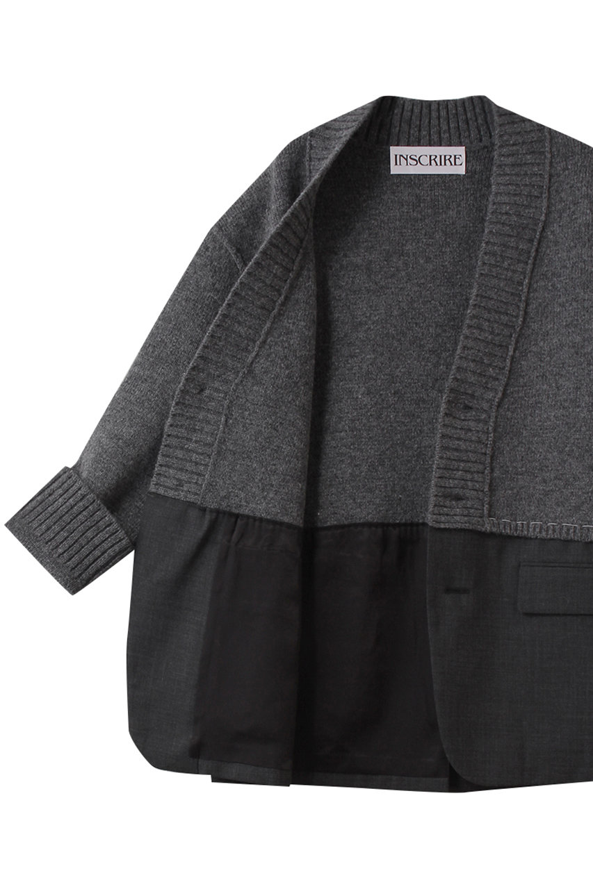 INSCRIRE(アンスクリア)｜Hybrid ジャケット/グレー×チャコール の通販