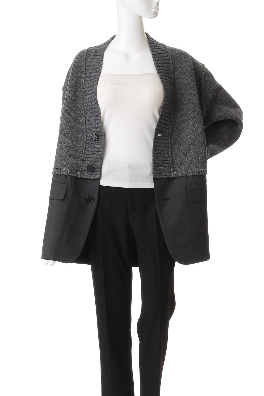 INSCRIRE(アンスクリア)｜Hybrid ジャケット/グレー×チャコール の通販