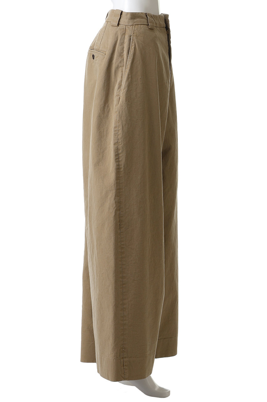 INSCRIRE(アンスクリア)｜チノ ハイ ウエスト パンツ/ベージュユーズド