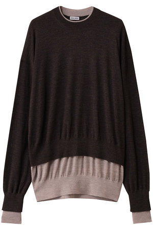 アンスクリア/INSCRIREのレイヤード クルーネック プルオーバー(110300/110301)