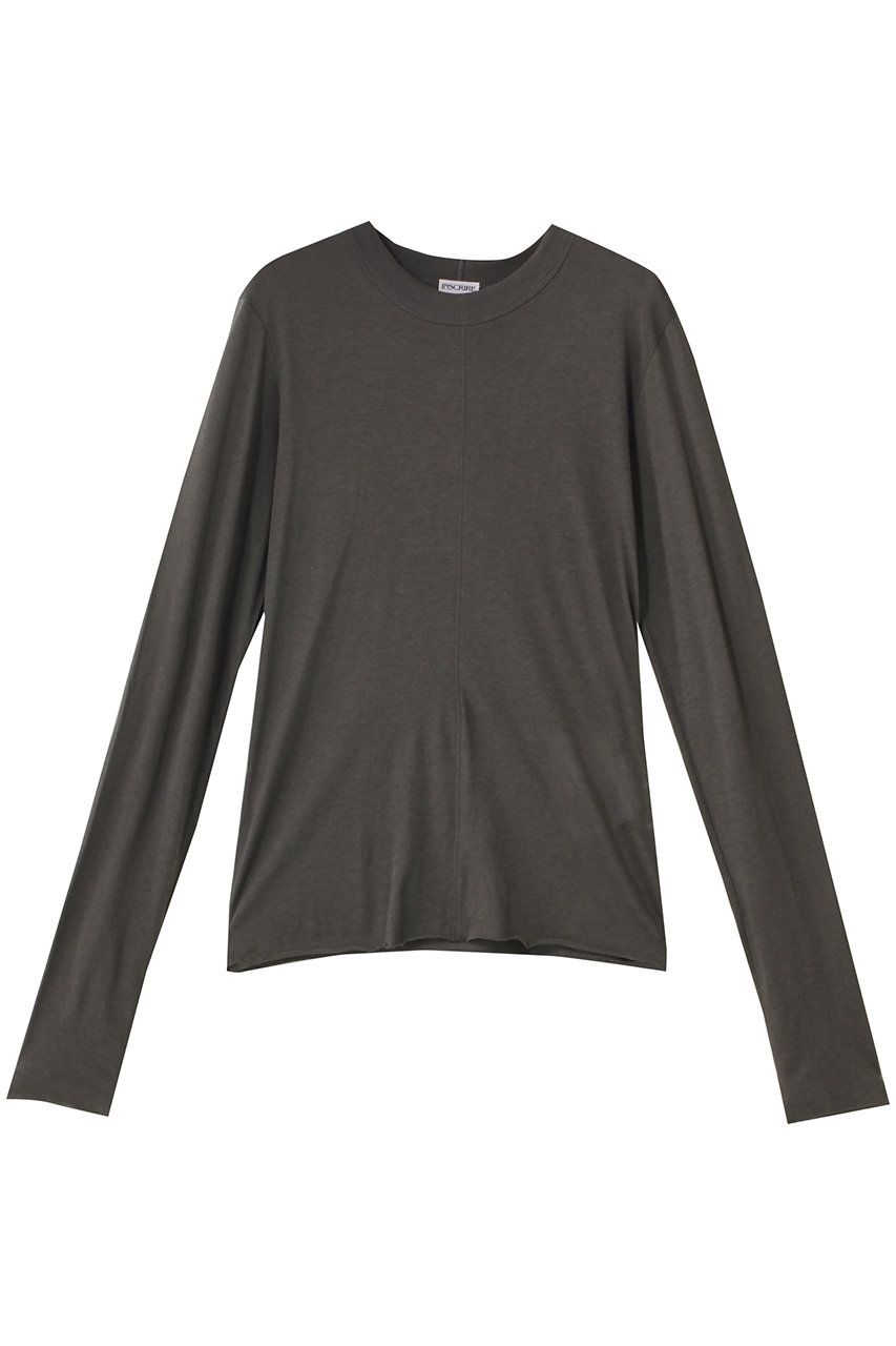 INSCRIRE コットン カシミヤ No. Tシャツ (グレー, F) アンスクリア ELLE SHOP INSCRIRE コットン カシミヤ No. Tシャツ (グレー, F) アンスクリア ELLE SHOP