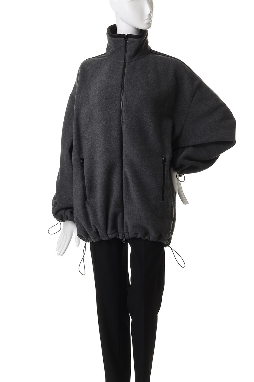 INSCRIRE アンスクリア トラックジャケット ブラウン Fleece loose fit track jacket-フリースルーズフィットトラック