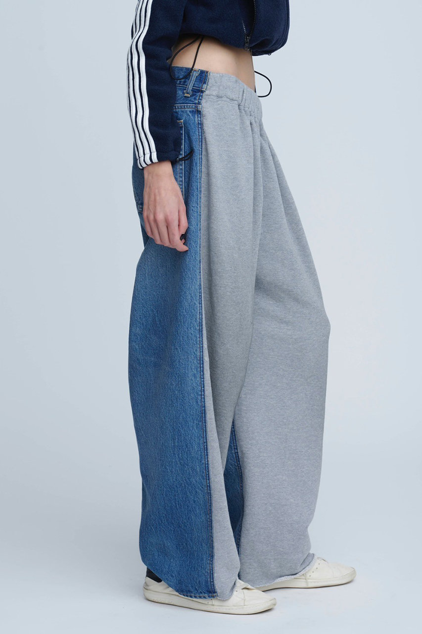 INSCRIRE(アンスクリア)｜Hybride スウェット デニム パンツ/ブルー