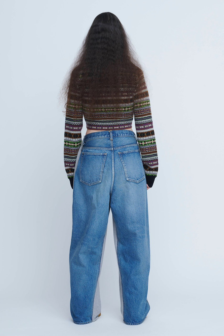 INSCRIRE(アンスクリア)｜Hybride スウェット デニム パンツ/ブルー