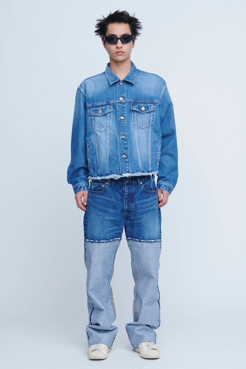 INSCRIRE(アンスクリア)｜デニム ジャケット/ブルーユーズド の