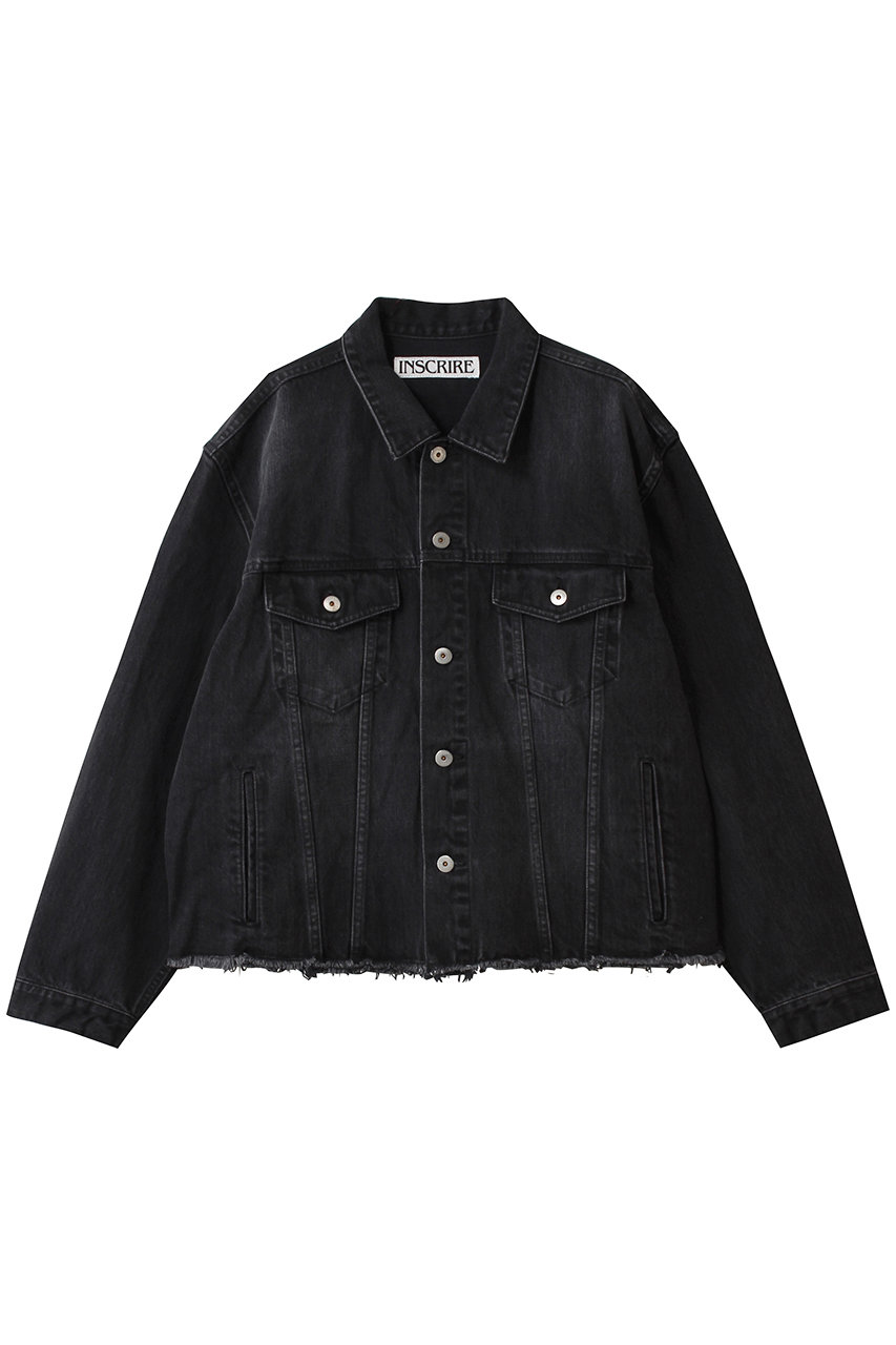 INSCRIRE デニム ジャケット (ブラックユーズド, 2) アンスクリア ELLE SHOP