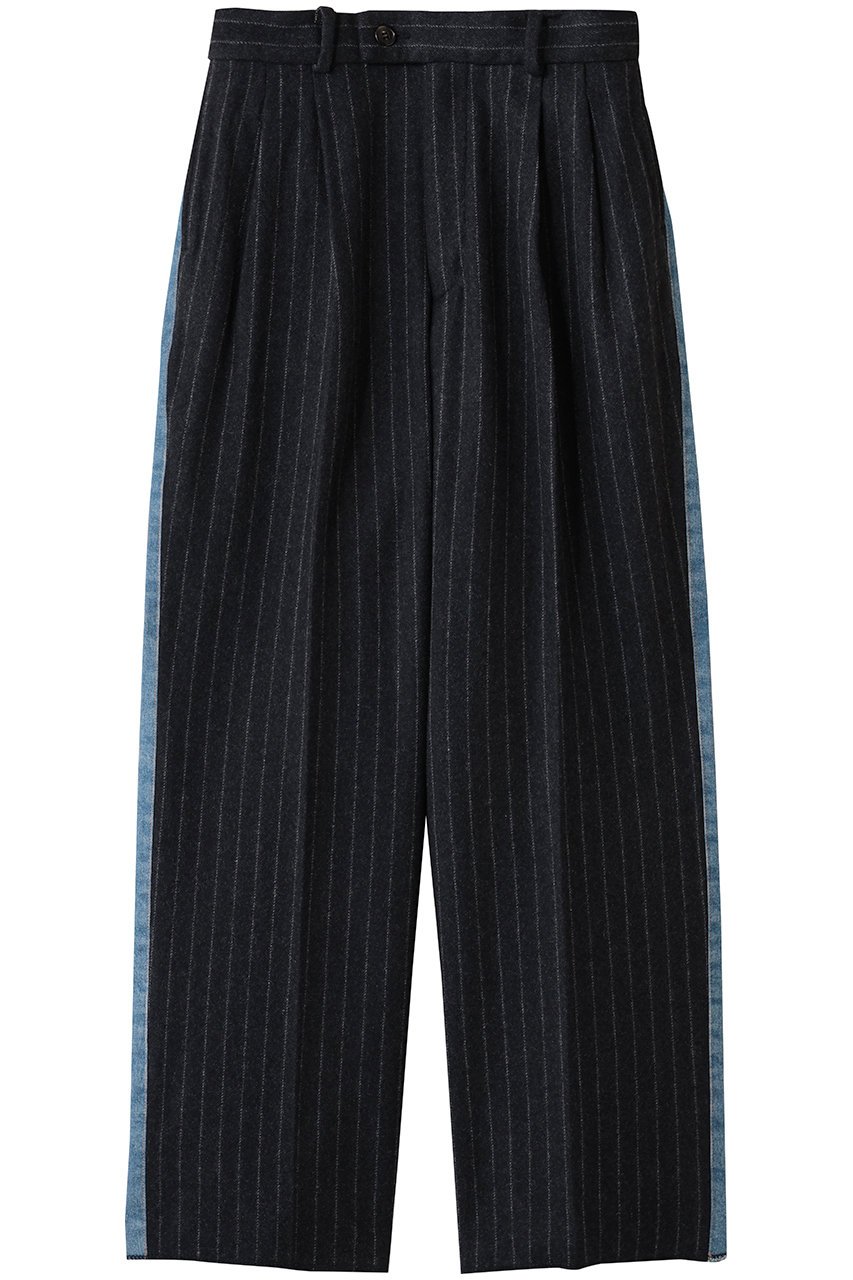 INSCRIRE(アンスクリア)｜Combine Two パンツ/ストライプ×デニム の