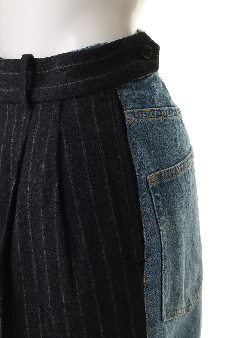 アンスクリアINSCRIRE ウールストライプデニムパンツ　サイズ36 アンスクリアINSCRIRE ウールストライプデニムパンツ サイズ36 アンス