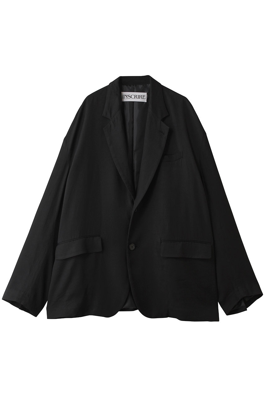 アンスクリア/INSCRIREのヴィスコース オーバー サイズ ジャケット(ブラック/I26SS-JK56A)