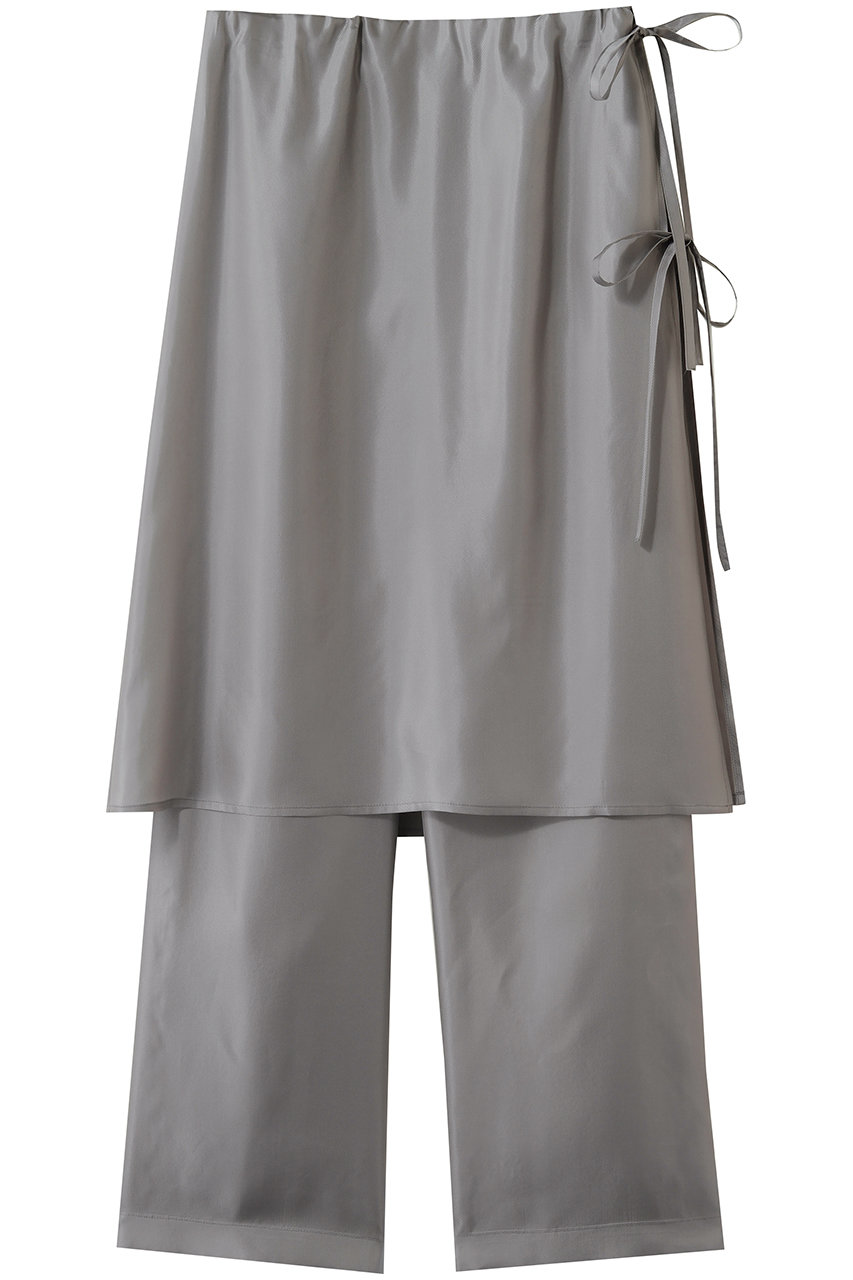 アンスクリア/INSCRIREのキュプラ レイヤード パンツ(グレー/I26SS-PT186)