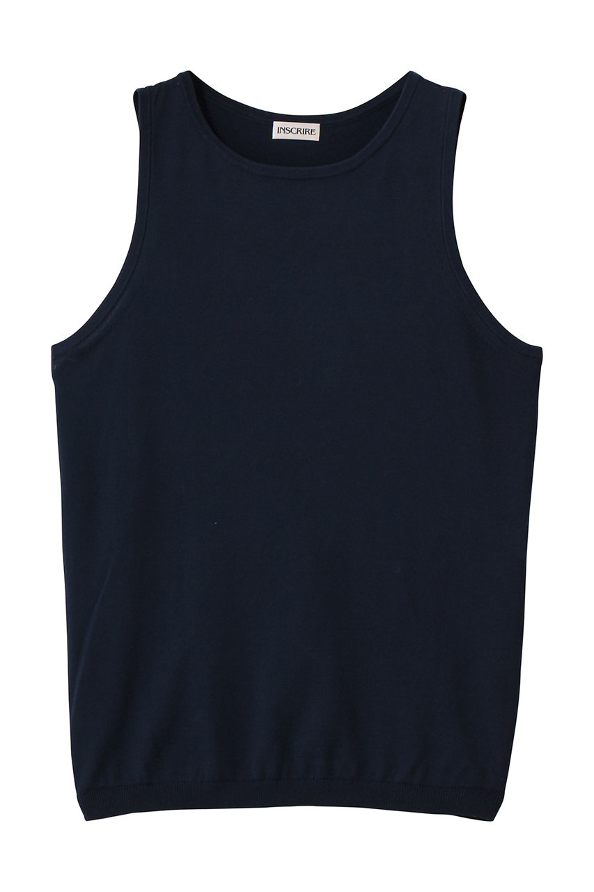 アンスクリア/INSCRIREのコットン 14G タンク トップ(ネイビー/I26SS-K6)