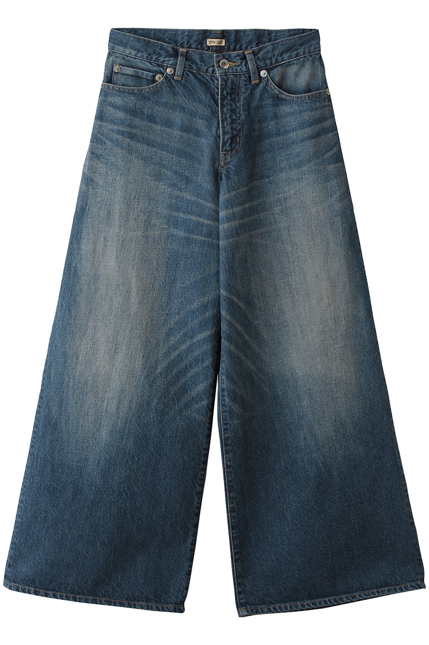 アンスクリア/INSCRIREのUsed デニム バギー パンツ(ダークブルー/ID-PT53)