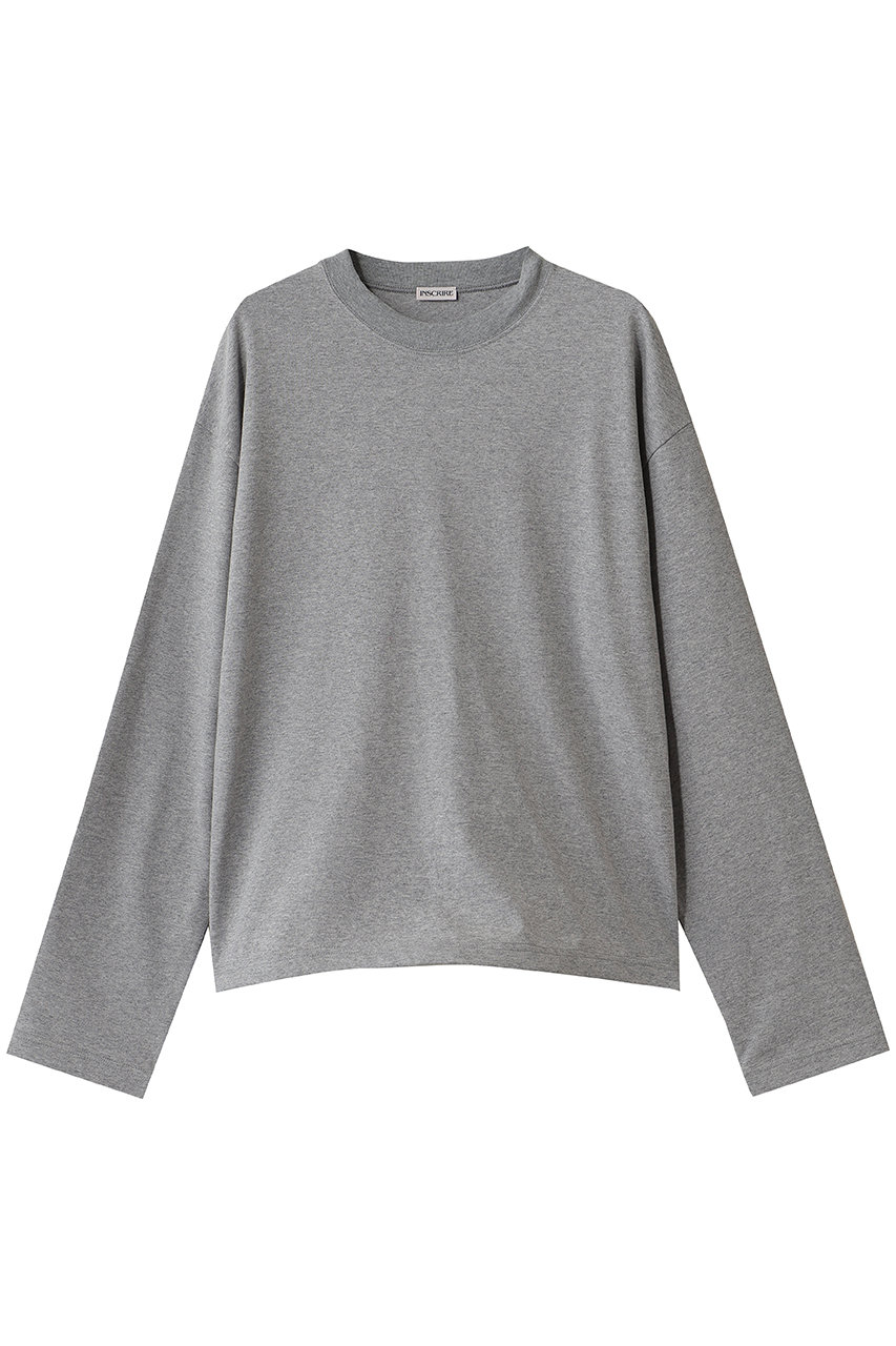 アンスクリア/INSCRIREのコットンワイヤー ロングスリーブTシャツ(グレー/I26AW-CUT10)