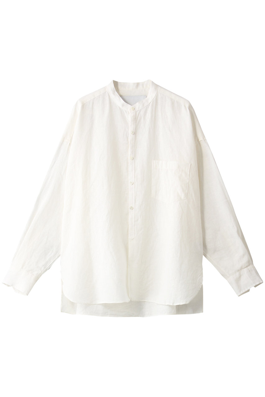 Ticca ティッカ ノーカラーリネンシャツ アイボリー の通販 Elleshop エル ショップ Ticca ティッカ ノーカラーリネンシャツ アイボリー の通販 Elleshop エル ショップ