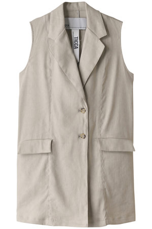 リネンパナマロングベスト