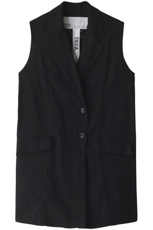 リネンパナマロングベスト