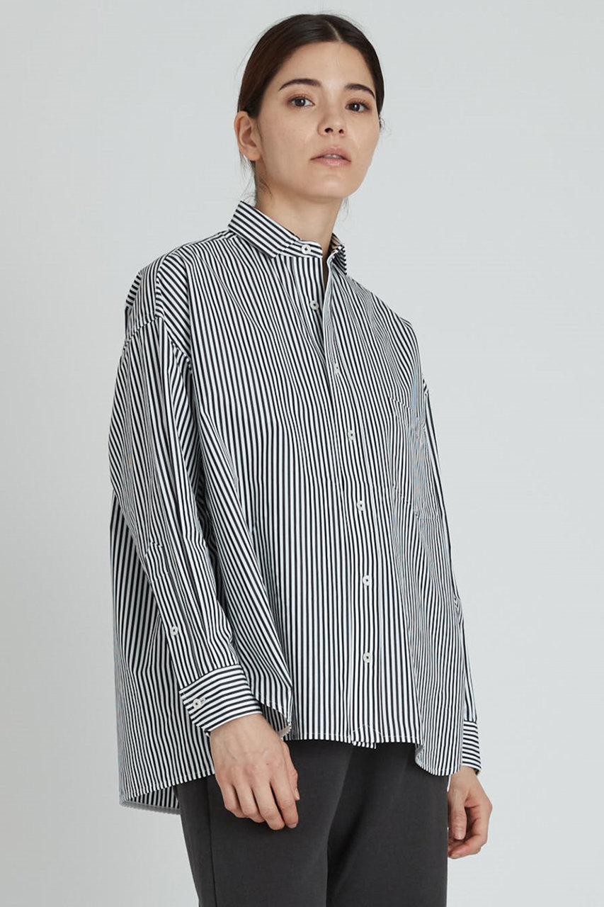 【新品未使用】TICCA ティッカ ストライプスクエアビッグシャツ日本製ファッション