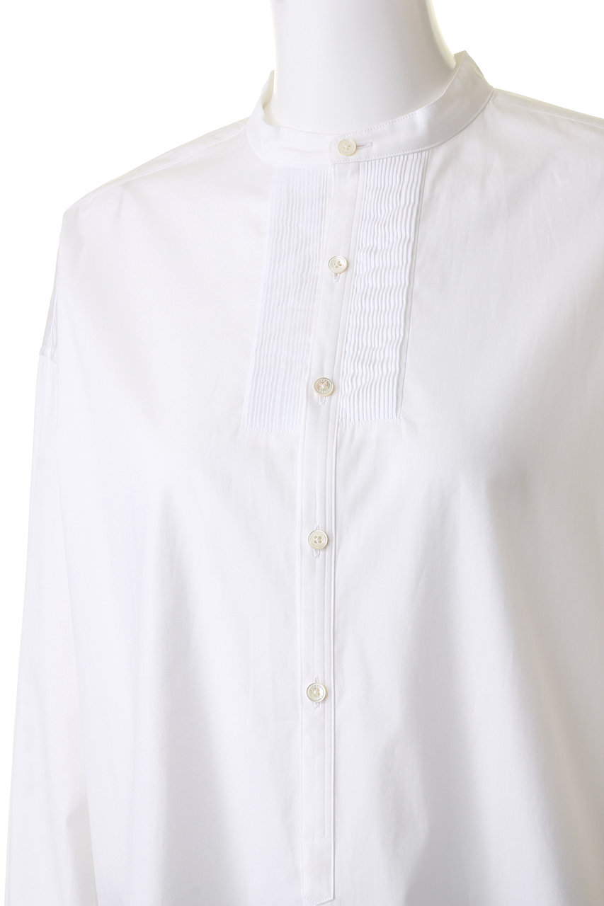 TICCA(ティッカ)｜ピンタックノーカラーシャツ/ホワイト の通販 