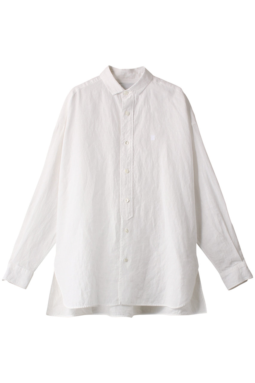 TICCA 【UNISEX】リネンスクエアビッグシャツ (ホワイト, F) ティッカ ELLE SHOP