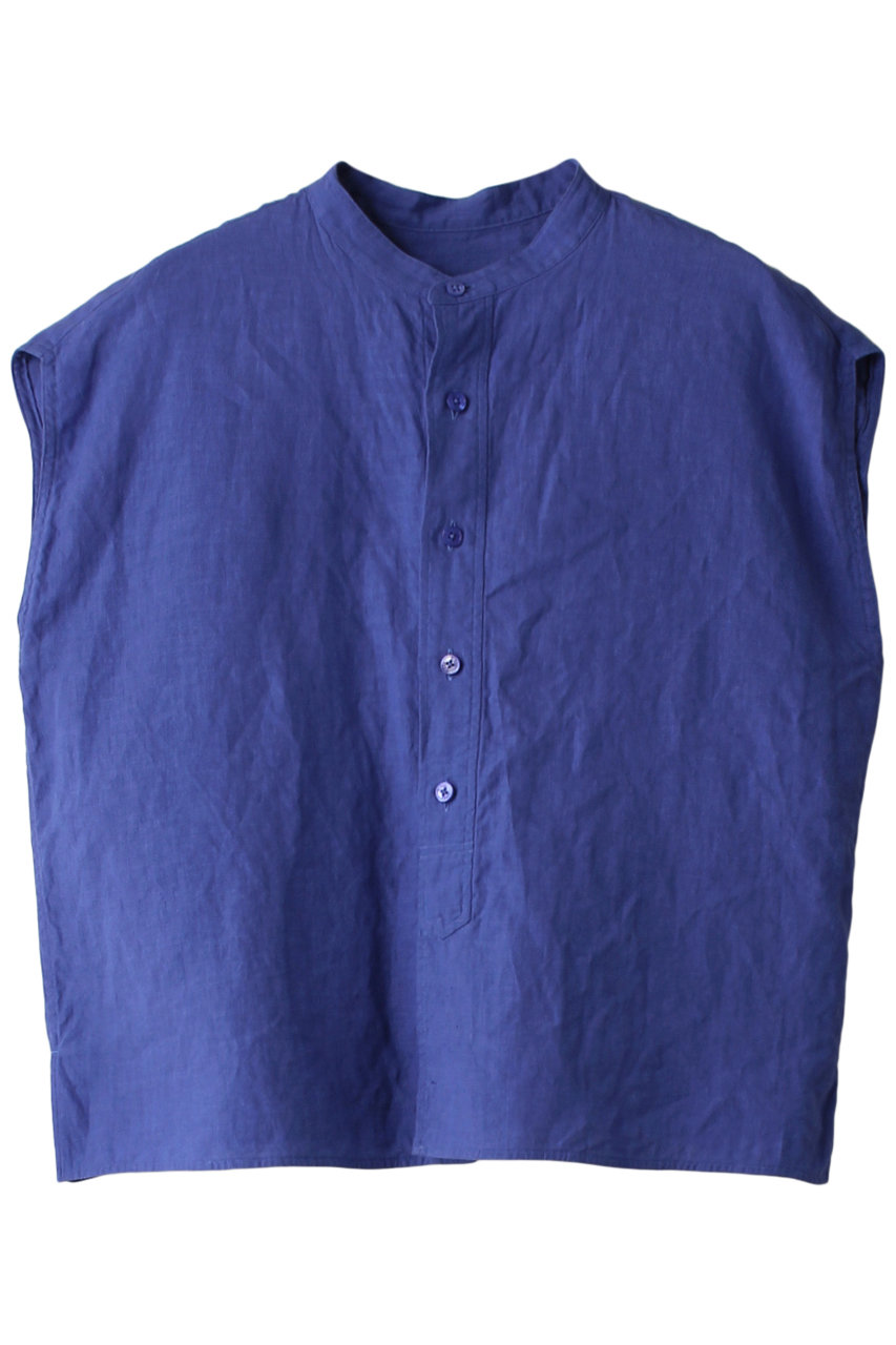 TICCA 2wayリネンフレンチシャツ (ブルー, F) ティッカ ELLE SHOP