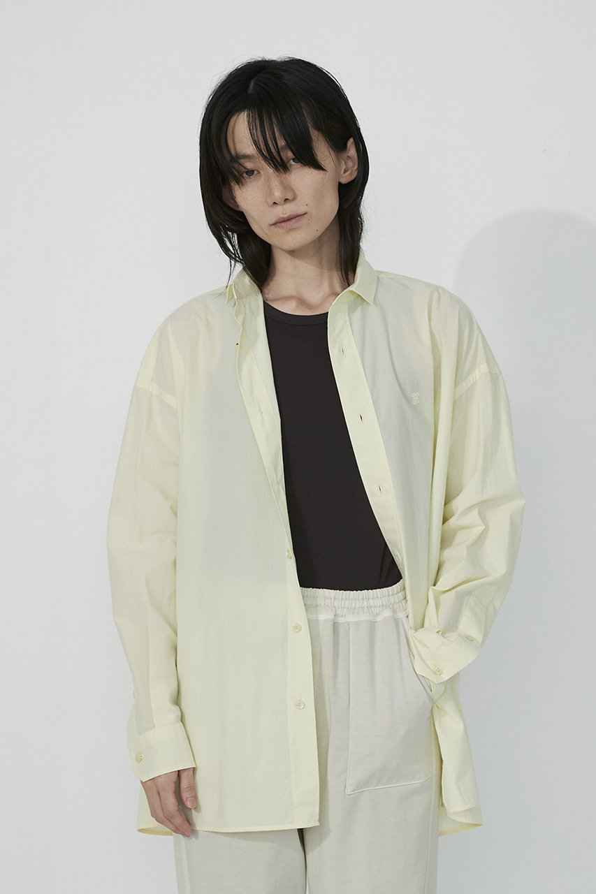 DEUXIEME CLASSE - 美品✨ティッカ シャツ ノーカラー 秋服 冬服 長袖 白シャツ ビッグシルエット TICCA(ティッカ)｜【UNISEX】ハーブスクエアビッグシャツ/ライム