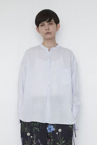 ティッカ【美品】リネンフレンチシャツ バンドカラー TICCA ティッカ【美品】リネンフレンチシャツ バンドカラー TICCA