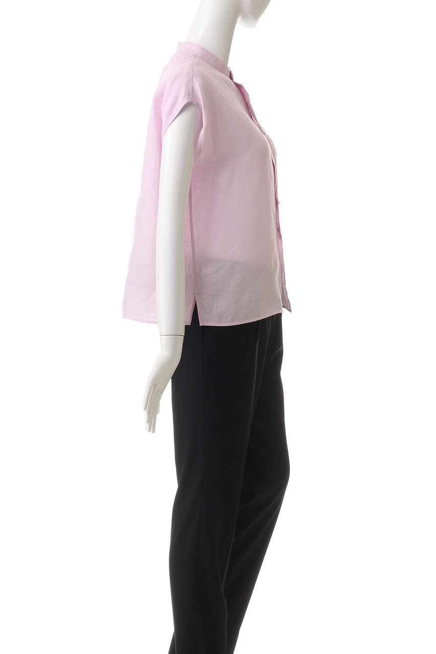 新品　25ss TICCA リネンシャツ ピンクサンプル品 TICCA(ティッカ)｜リネンフレンチシャツ/ベイビーピンク の通販