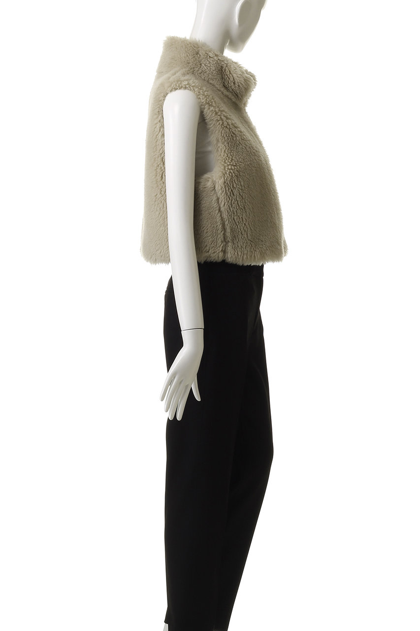 TICCA(ティッカ)｜ウールファーベスト/ベージュ の通販｜ELLESHOP