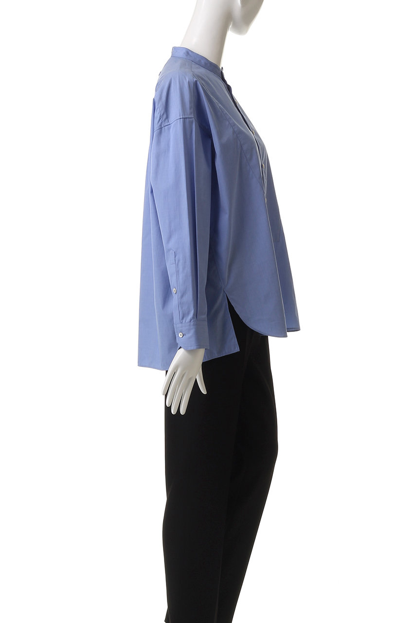 TICCA(ティッカ)｜ノーカラービブヨークシャツ/ブルー の通販