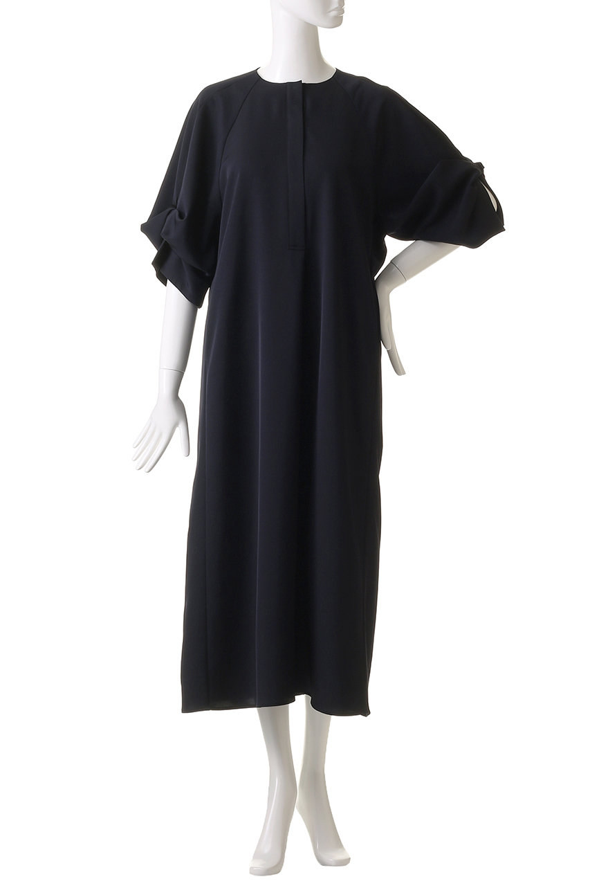 TICCA(ティッカ)｜ツイストスリーブドレス/ネイビー の通販｜ELLESHOP