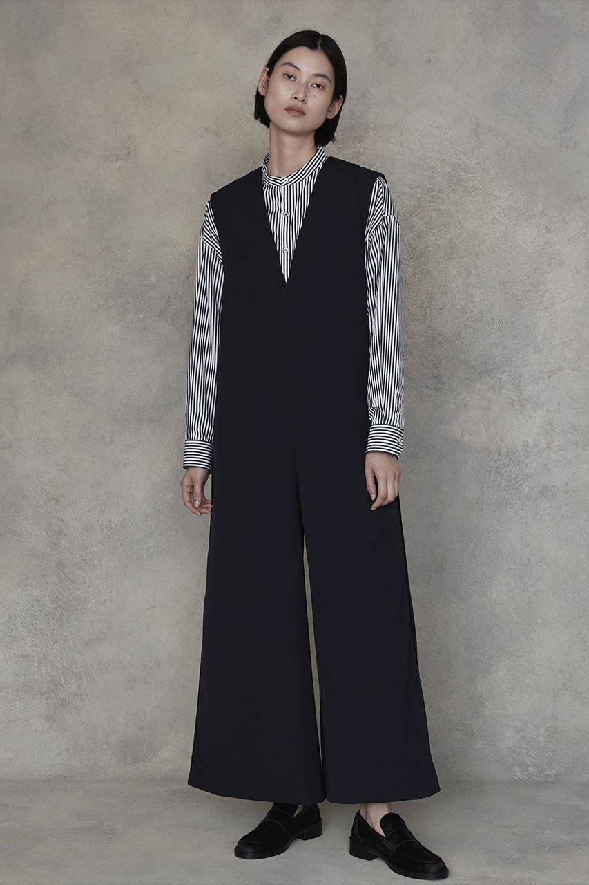 TICCA(ティッカ)｜ウールサージコンビネゾン/ネイビー の通販