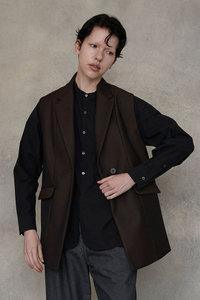 TICCA(ティッカ)｜ウールダブルジャケット/ブラウン の通販