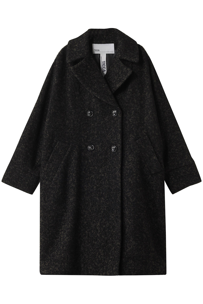 新品未使用 ティッカ 23AW テントコート モヘヤ混 ダブルブレスト ネイビー 楽天市場】ticca テントコートの通販