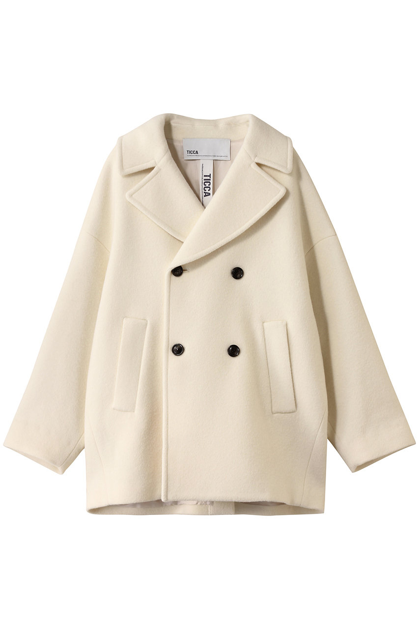 TICCA ピーコート (オフホワイト, F) ティッカ ELLE SHOP TICCA ピーコート (オフホワイト, F) ティッカ ELLE SHOP