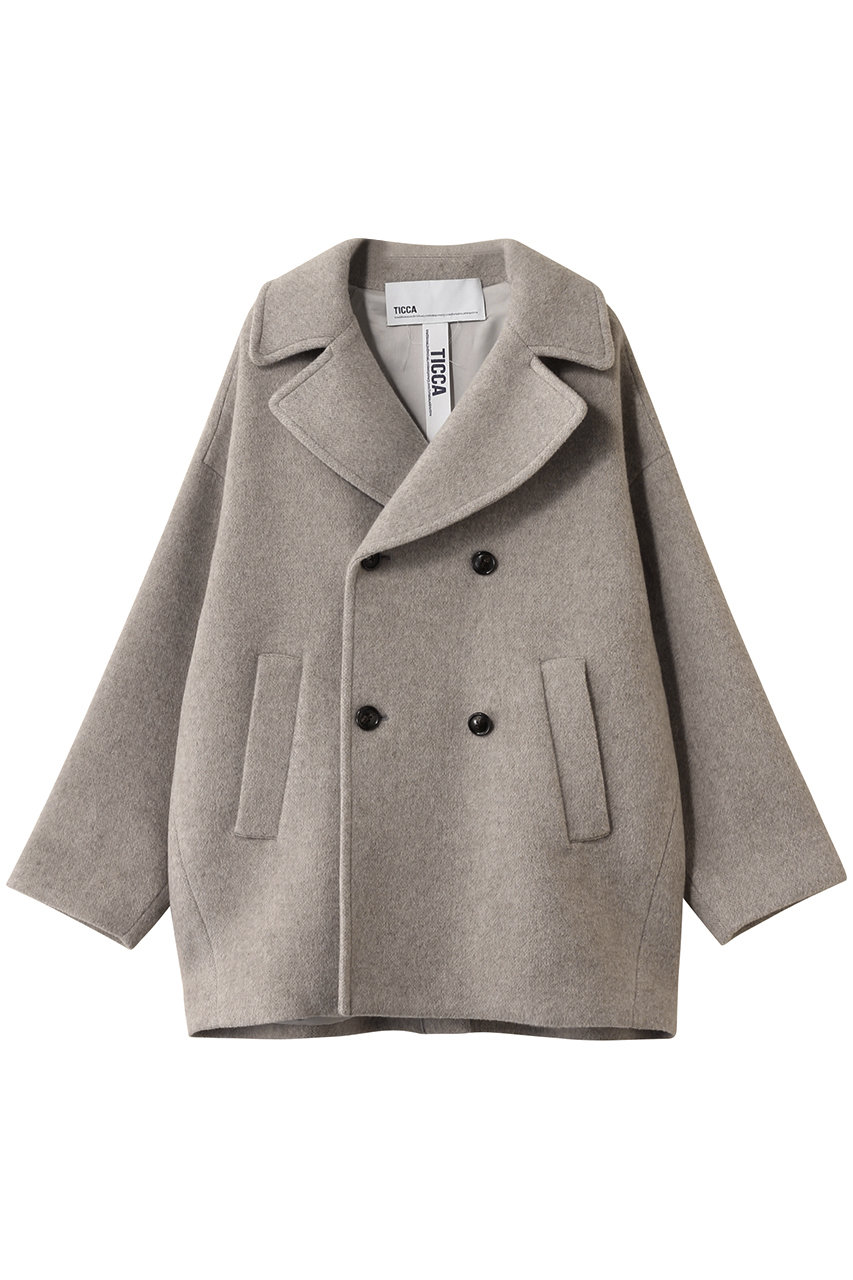 TICCA ピーコート (ベージュ, F) ティッカ ELLE SHOP TICCA ピーコート (ベージュ, F) ティッカ ELLE SHOP