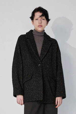 TICCA ティッカ　 コート シングルショートコート　ブラック　黒 TICCA｜ティッカのショートコート（コート）通販｜ELLE SHOP