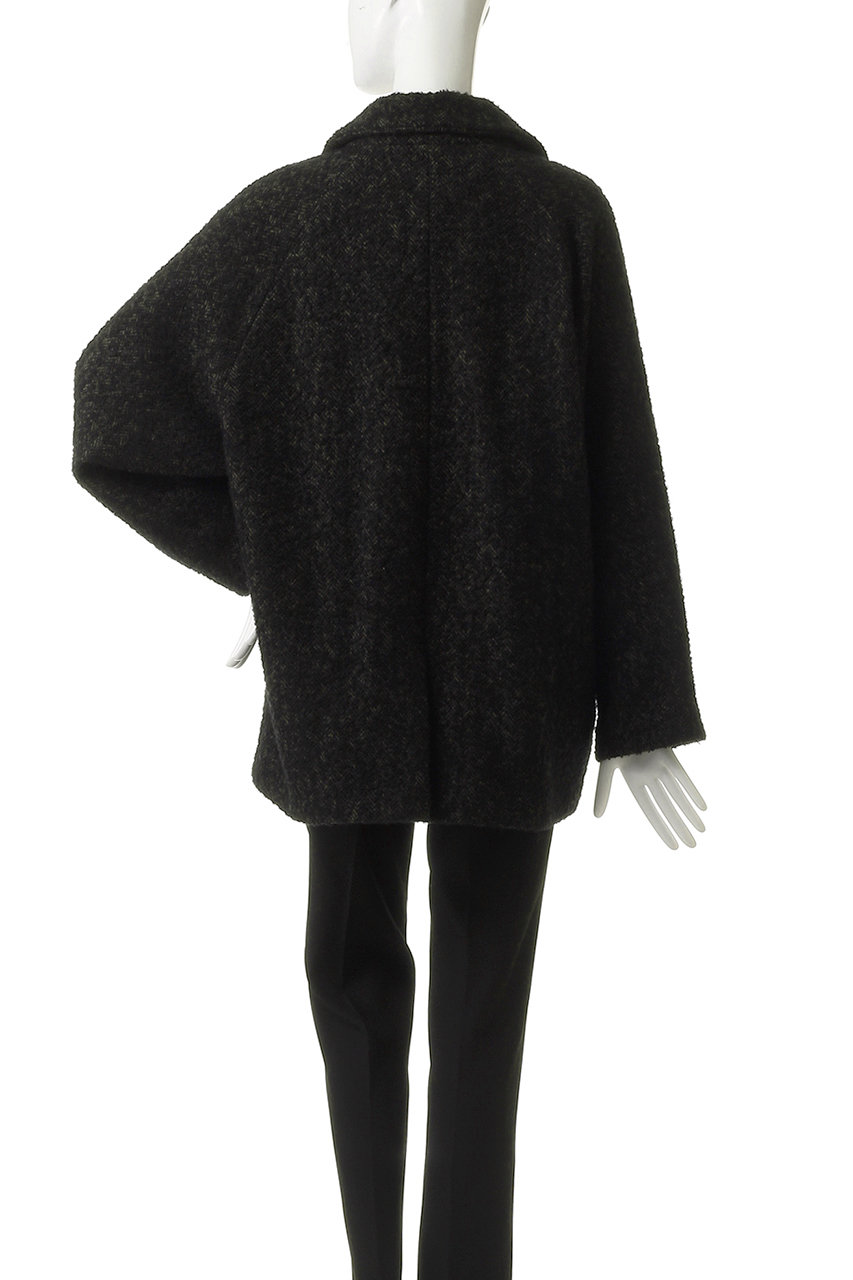 TICCA(ティッカ)｜ミックスツイードジャケコート/ブラックミックス の