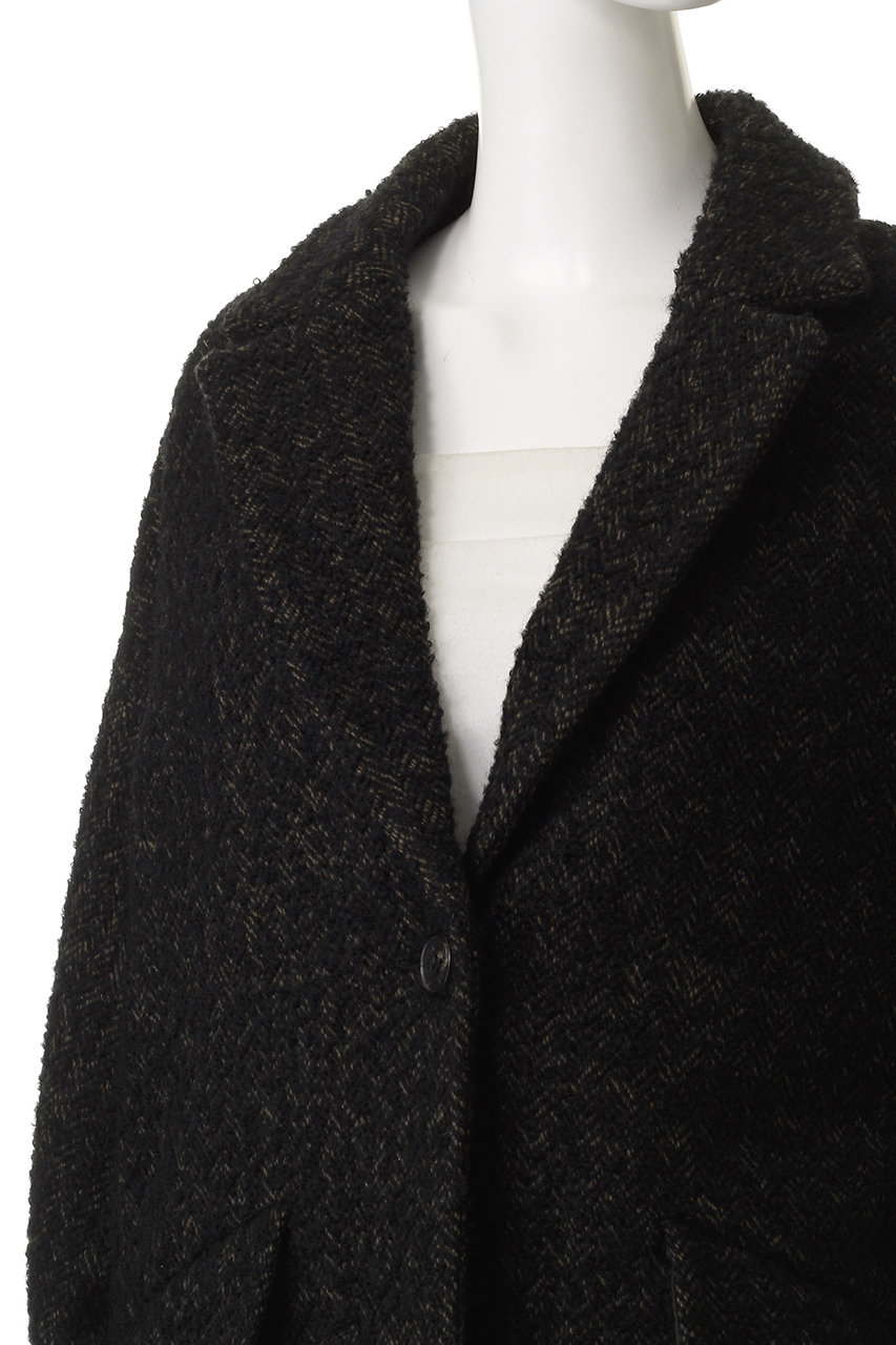 TICCA(ティッカ)｜ミックスツイードジャケコート/ブラックミックス の